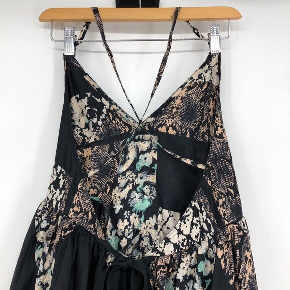 ACNE Studios Black Tan  Printed Ballerina Silk Backless Dress 2010 34 (XS) - Picture 13 of 16